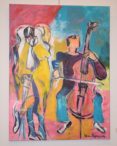 Aanmoedigingsprijs: Barbara Kuypers met haar schilderij “In beweging het leven”