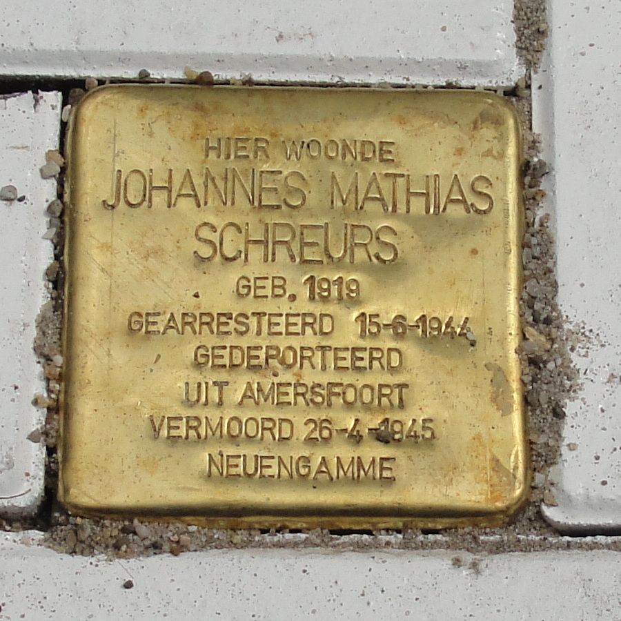 Stolperstein 6. Johannes Mathias Schreurs