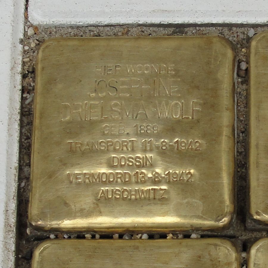 Stolperstein 13. Josephine Drielsma-Wolf